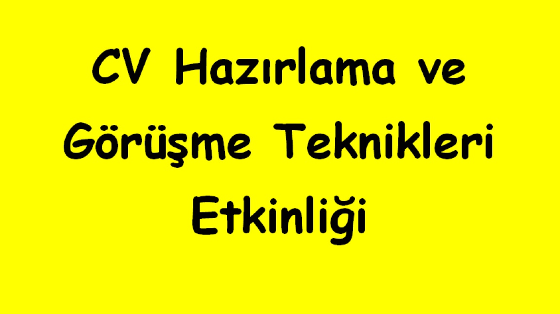 Şeyh Şamil MTAL’de Kariyer Günleri: CV Hazırlama ve Görüşme Teknikleri Etkinliği